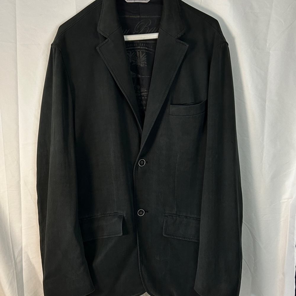 Tommy Bahama Black‎ Blazer Silk Havana Herringbone 2 Button Men’s Large